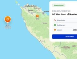Gempa M 4,5 Guncang Aceh, Tak Berpotensi Tsunami