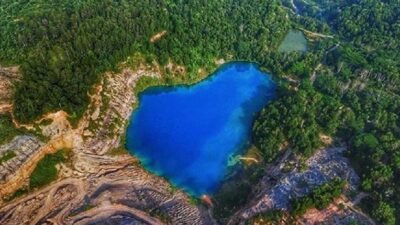 sejarah danau biru sawahlunto