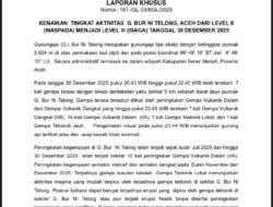 Gunung Burni Telong Naik Status Siaga Level III