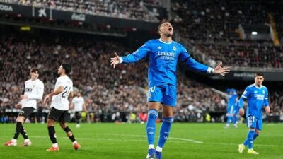 Real Madrid Tekuk Valencia 2-0, Mbappe Cetak Gol Penutup